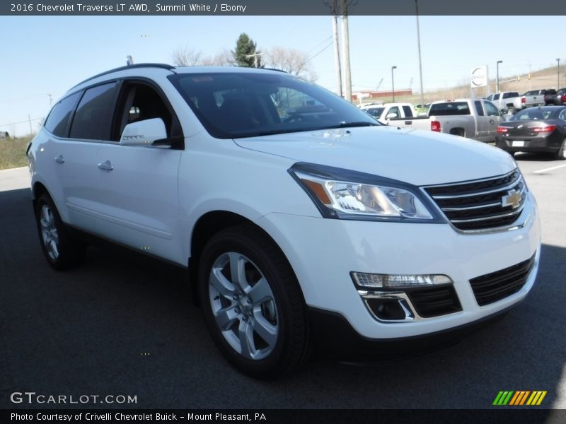 Summit White / Ebony 2016 Chevrolet Traverse LT AWD