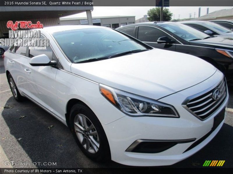 Quartz White Pearl / Beige 2016 Hyundai Sonata SE