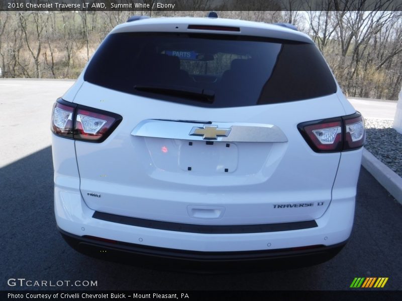 Summit White / Ebony 2016 Chevrolet Traverse LT AWD