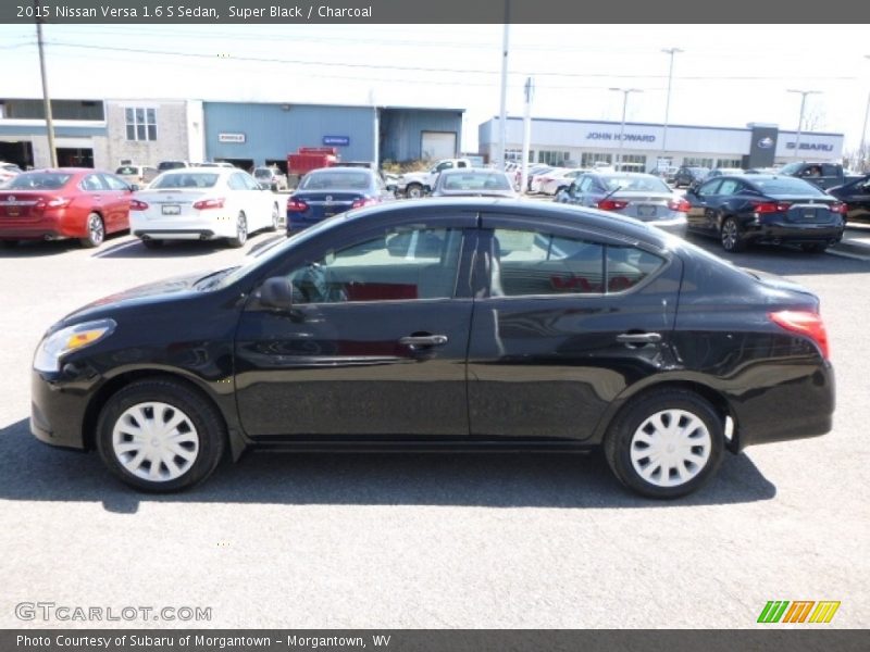 Super Black / Charcoal 2015 Nissan Versa 1.6 S Sedan