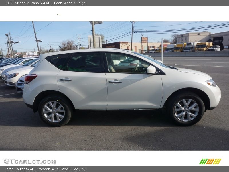 Pearl White / Beige 2012 Nissan Murano S AWD