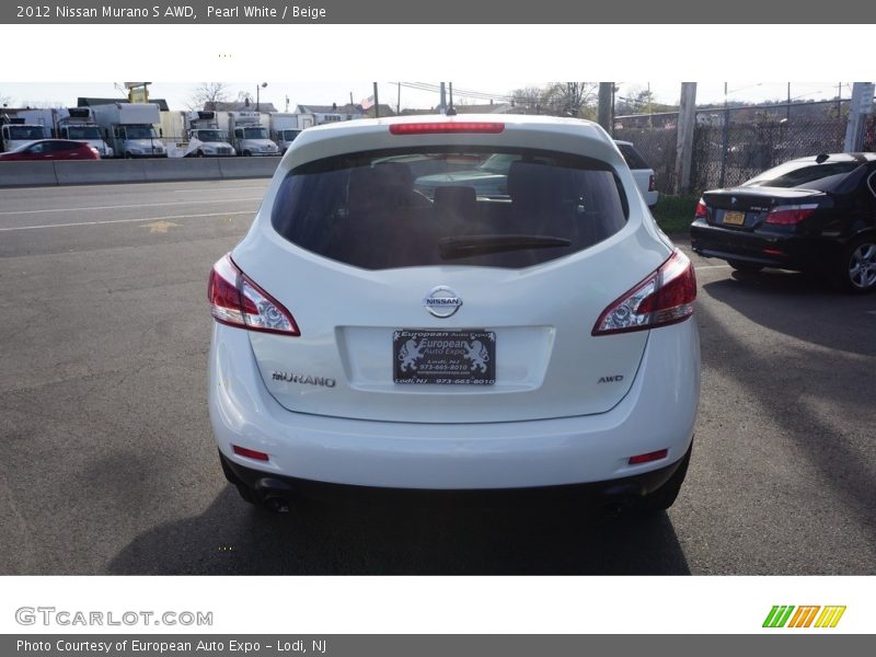 Pearl White / Beige 2012 Nissan Murano S AWD