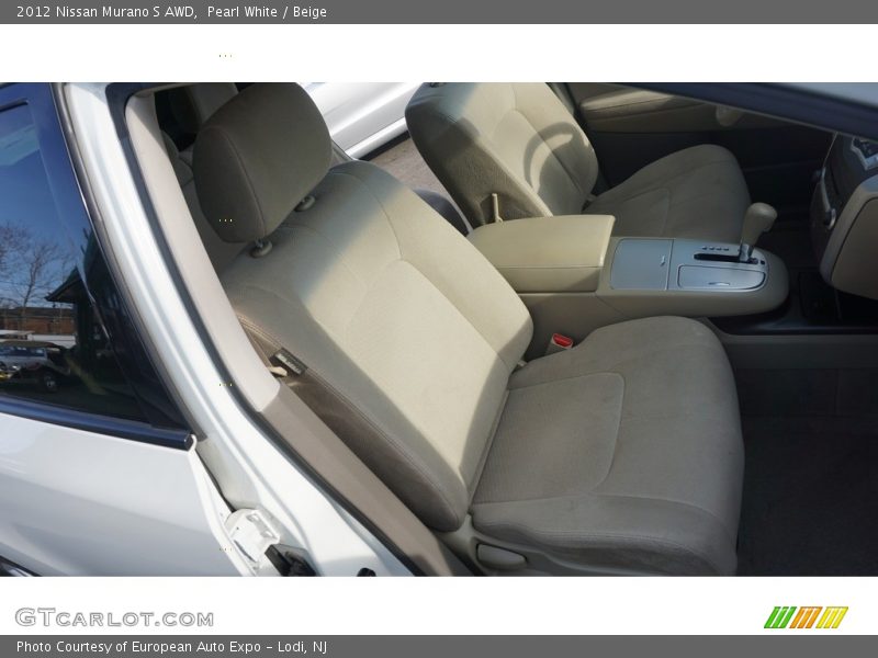 Pearl White / Beige 2012 Nissan Murano S AWD