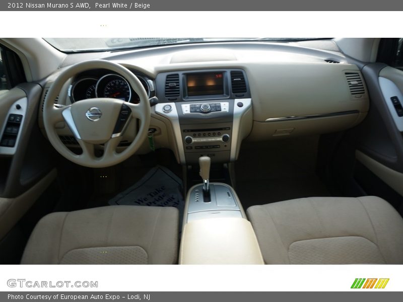 Pearl White / Beige 2012 Nissan Murano S AWD
