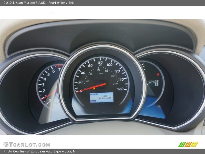 Pearl White / Beige 2012 Nissan Murano S AWD