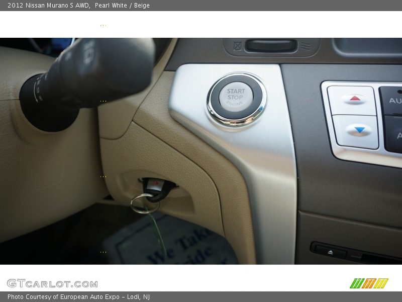 Pearl White / Beige 2012 Nissan Murano S AWD