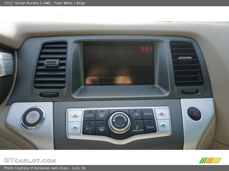 Pearl White / Beige 2012 Nissan Murano S AWD