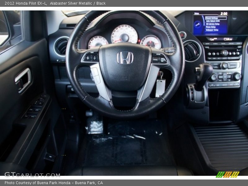 Alabaster Silver Metallic / Black 2012 Honda Pilot EX-L