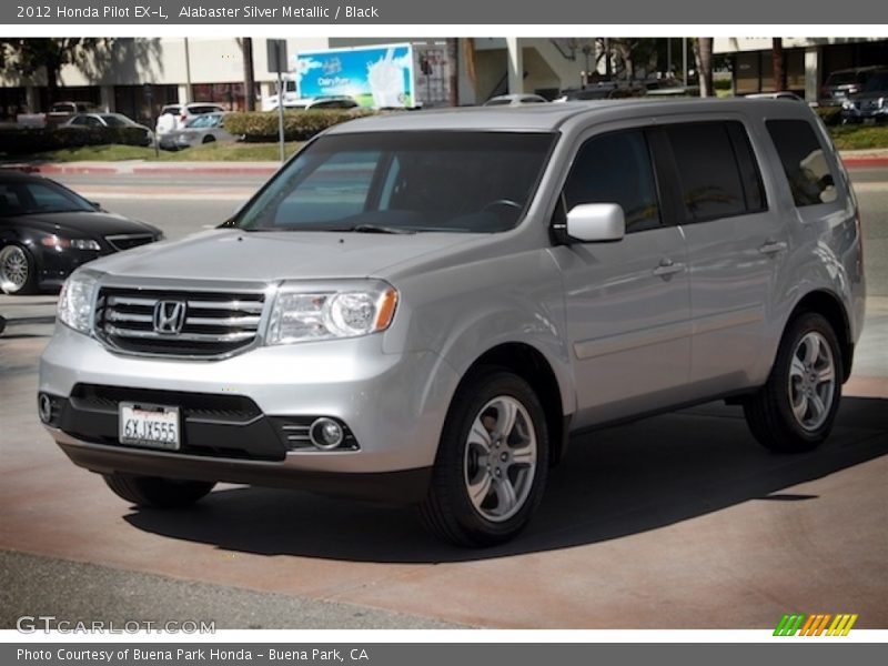 Alabaster Silver Metallic / Black 2012 Honda Pilot EX-L