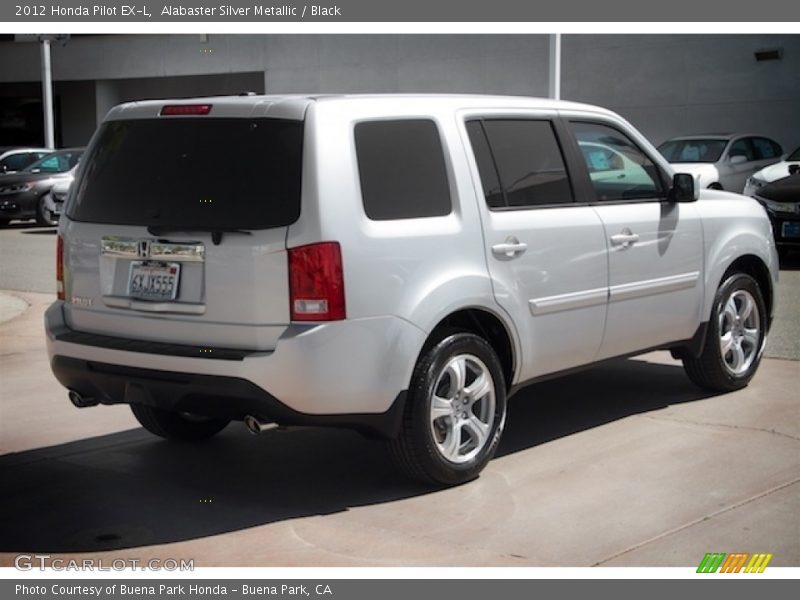 Alabaster Silver Metallic / Black 2012 Honda Pilot EX-L