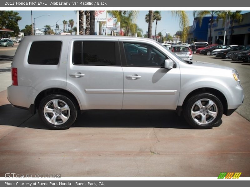 Alabaster Silver Metallic / Black 2012 Honda Pilot EX-L