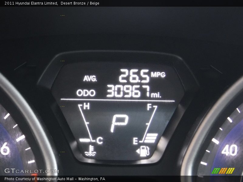 Desert Bronze / Beige 2011 Hyundai Elantra Limited