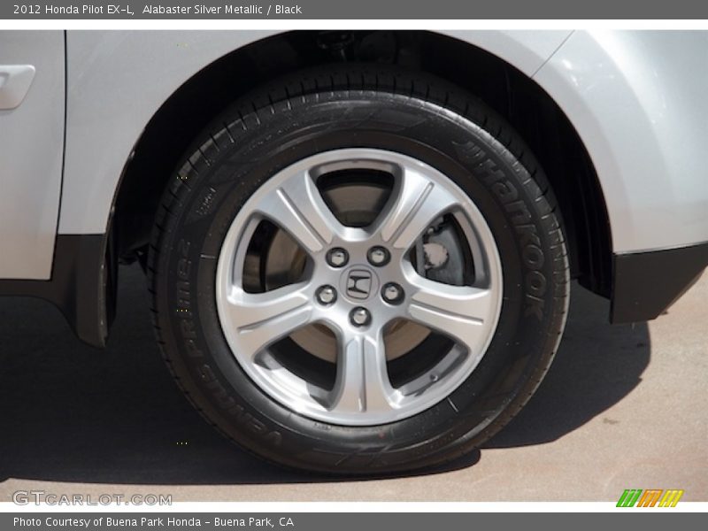Alabaster Silver Metallic / Black 2012 Honda Pilot EX-L