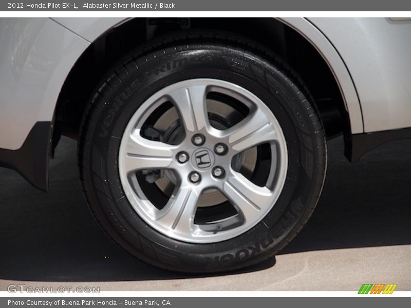 Alabaster Silver Metallic / Black 2012 Honda Pilot EX-L