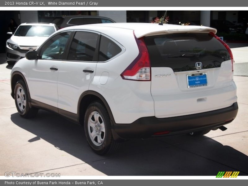 White Diamond Pearl / Gray 2013 Honda CR-V LX