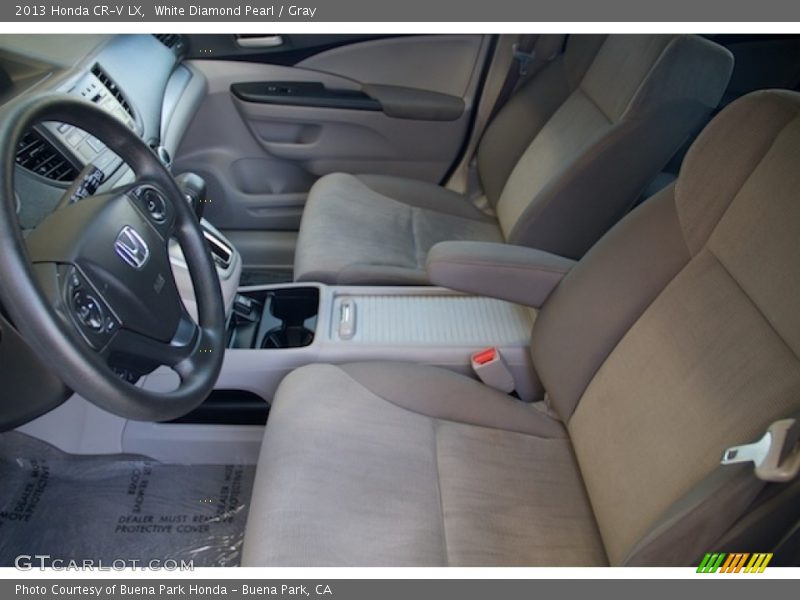 White Diamond Pearl / Gray 2013 Honda CR-V LX