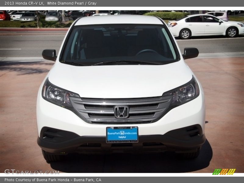 White Diamond Pearl / Gray 2013 Honda CR-V LX