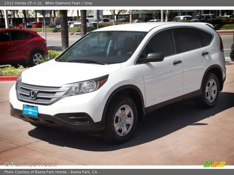White Diamond Pearl / Gray 2013 Honda CR-V LX