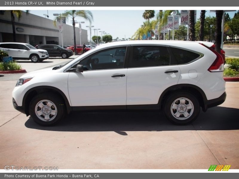 White Diamond Pearl / Gray 2013 Honda CR-V LX
