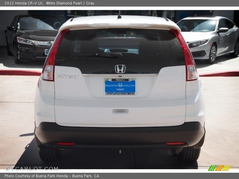 White Diamond Pearl / Gray 2013 Honda CR-V LX