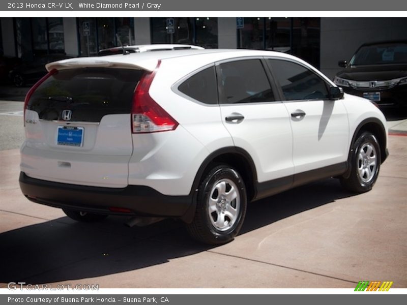 White Diamond Pearl / Gray 2013 Honda CR-V LX