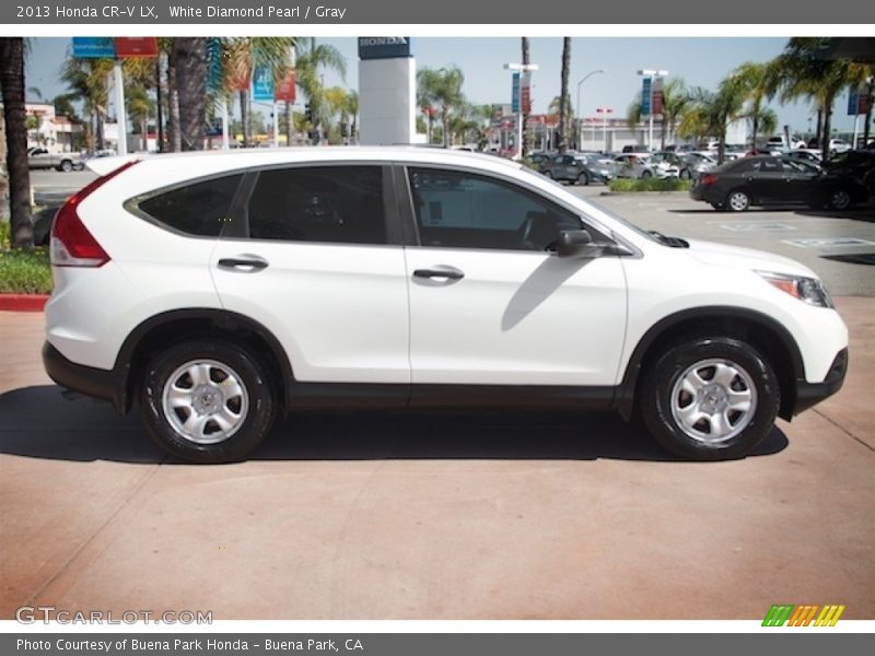 White Diamond Pearl / Gray 2013 Honda CR-V LX