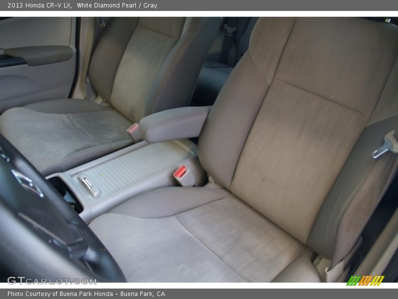 White Diamond Pearl / Gray 2013 Honda CR-V LX