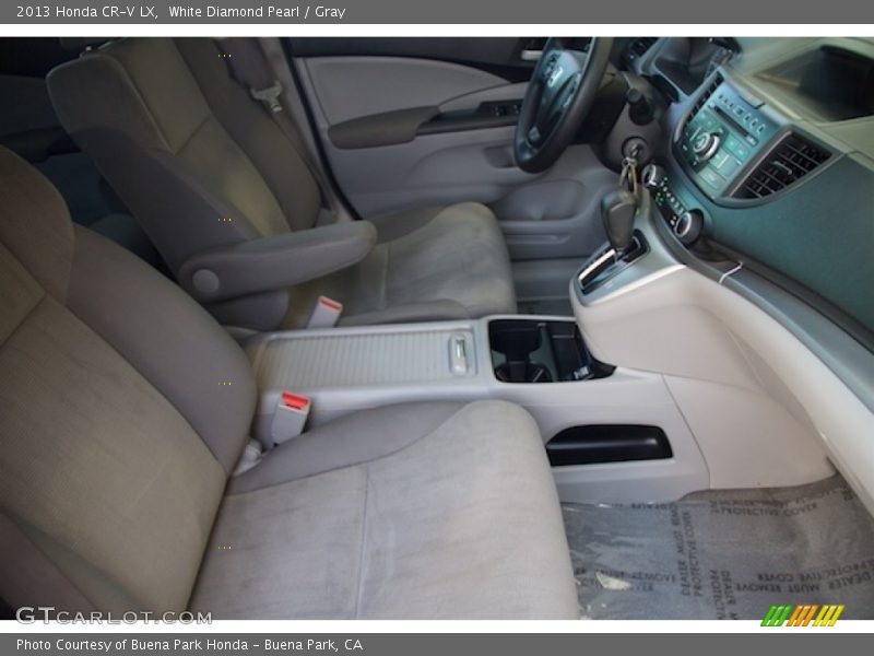 White Diamond Pearl / Gray 2013 Honda CR-V LX