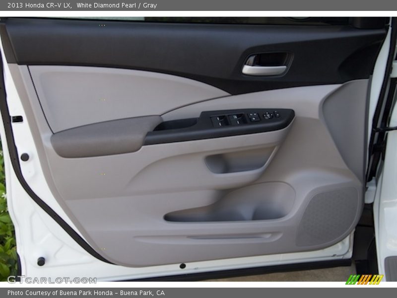 White Diamond Pearl / Gray 2013 Honda CR-V LX