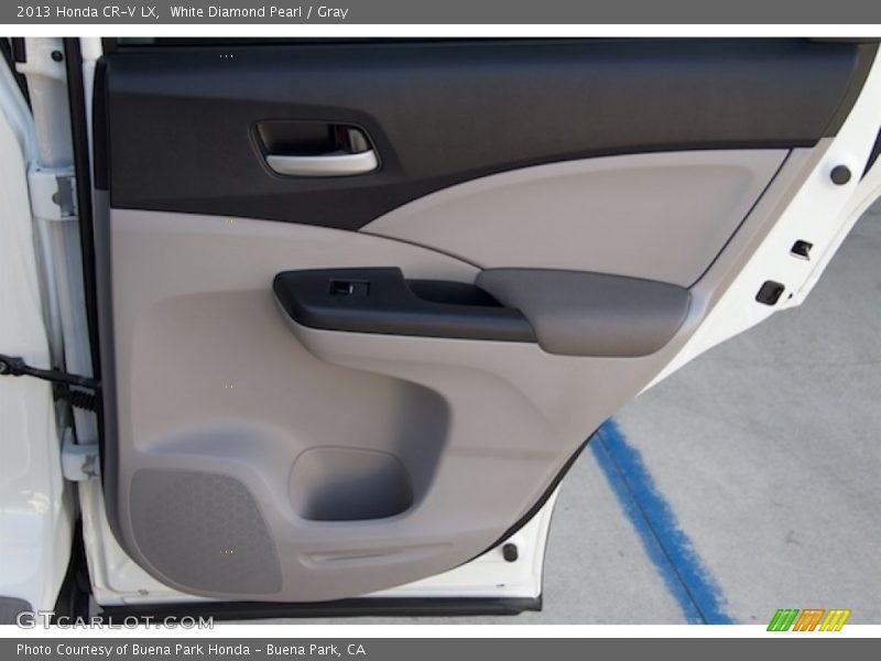 White Diamond Pearl / Gray 2013 Honda CR-V LX