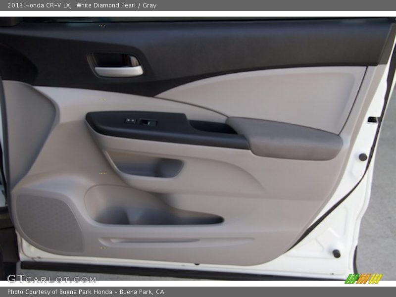 White Diamond Pearl / Gray 2013 Honda CR-V LX