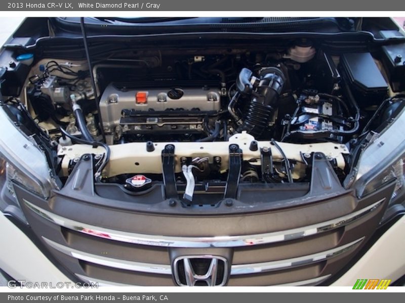 White Diamond Pearl / Gray 2013 Honda CR-V LX