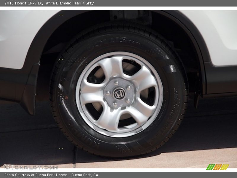 White Diamond Pearl / Gray 2013 Honda CR-V LX