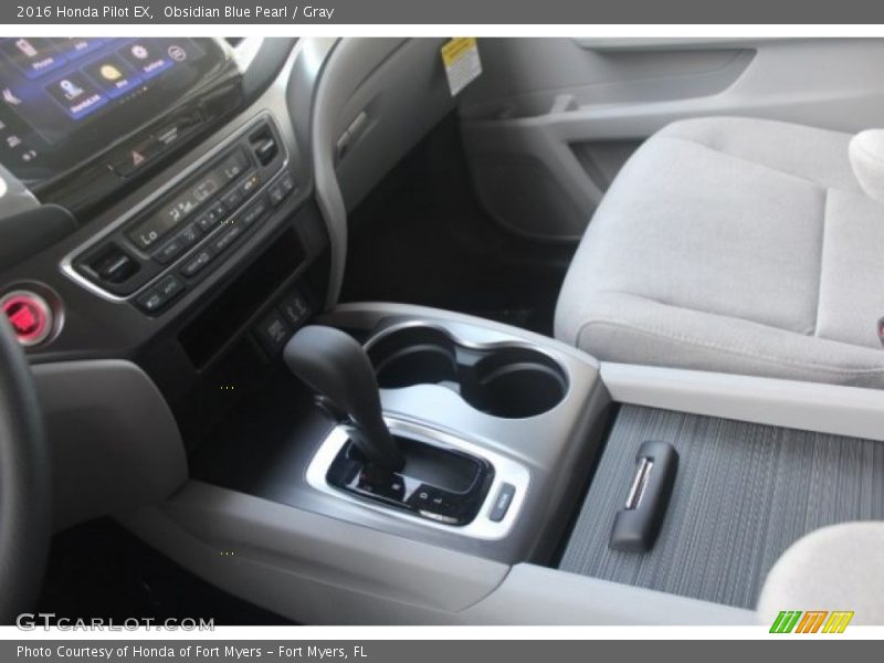 Obsidian Blue Pearl / Gray 2016 Honda Pilot EX