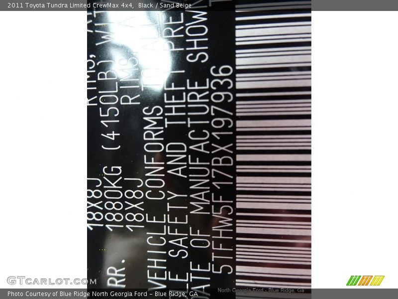 Black / Sand Beige 2011 Toyota Tundra Limited CrewMax 4x4