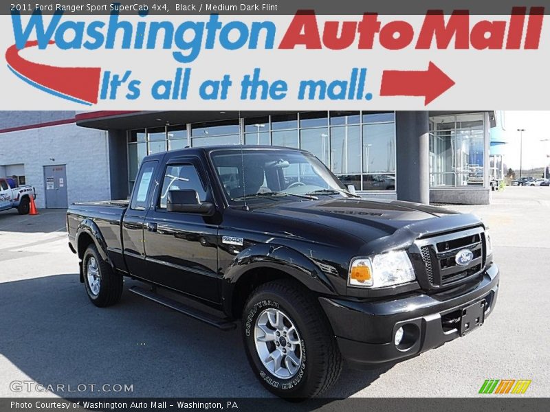 Black / Medium Dark Flint 2011 Ford Ranger Sport SuperCab 4x4