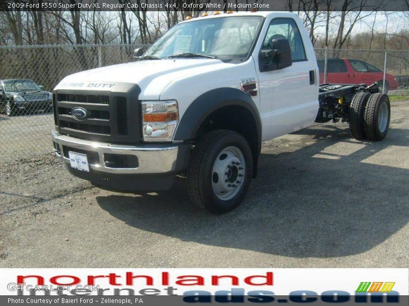 Oxford White / Medium Stone 2009 Ford F550 Super Duty XL Regular Cab Chassis 4x4