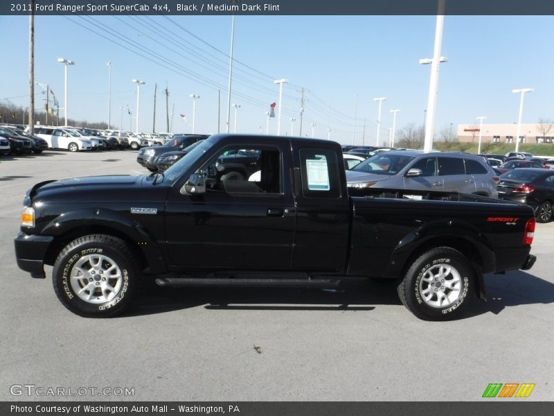 Black / Medium Dark Flint 2011 Ford Ranger Sport SuperCab 4x4