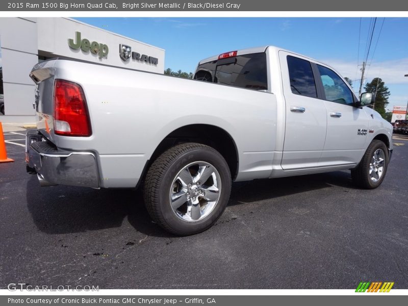 Bright Silver Metallic / Black/Diesel Gray 2015 Ram 1500 Big Horn Quad Cab