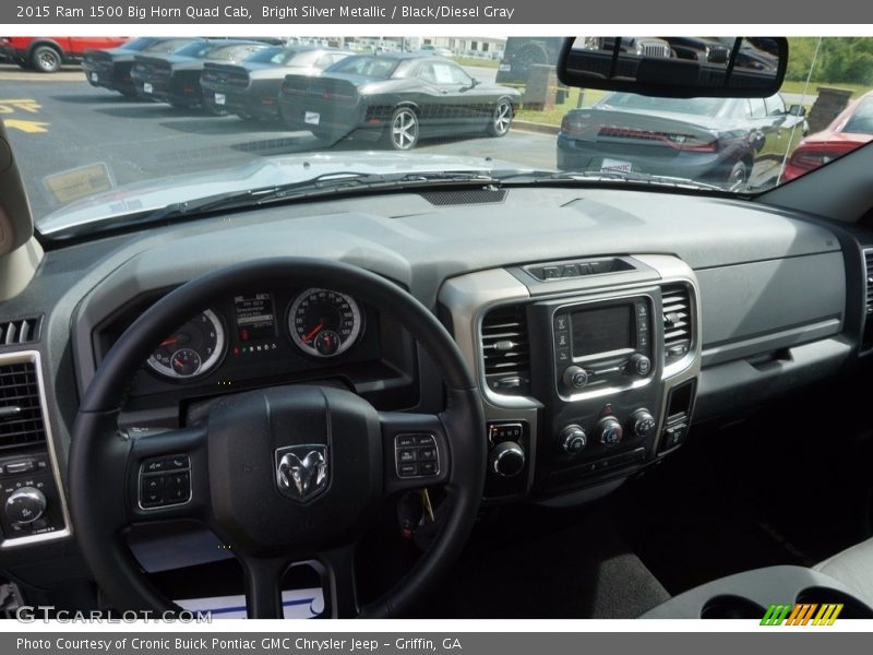 Bright Silver Metallic / Black/Diesel Gray 2015 Ram 1500 Big Horn Quad Cab