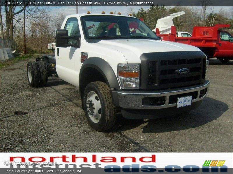 Oxford White / Medium Stone 2009 Ford F550 Super Duty XL Regular Cab Chassis 4x4