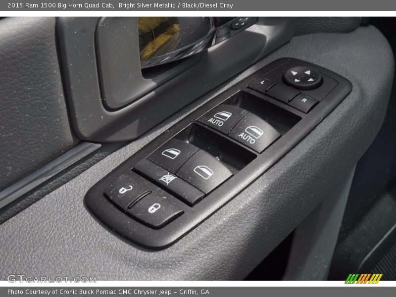 Bright Silver Metallic / Black/Diesel Gray 2015 Ram 1500 Big Horn Quad Cab