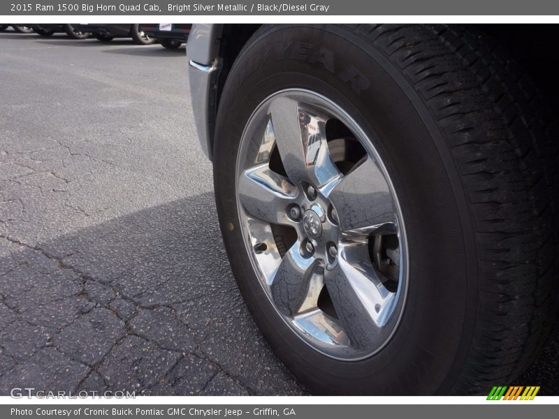 Bright Silver Metallic / Black/Diesel Gray 2015 Ram 1500 Big Horn Quad Cab