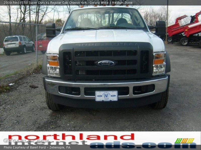 Oxford White / Medium Stone 2009 Ford F550 Super Duty XL Regular Cab Chassis 4x4