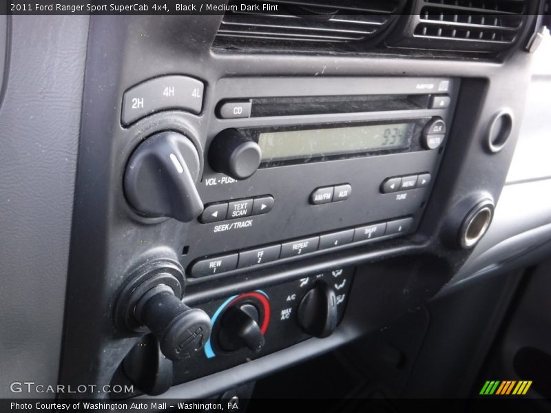 Black / Medium Dark Flint 2011 Ford Ranger Sport SuperCab 4x4