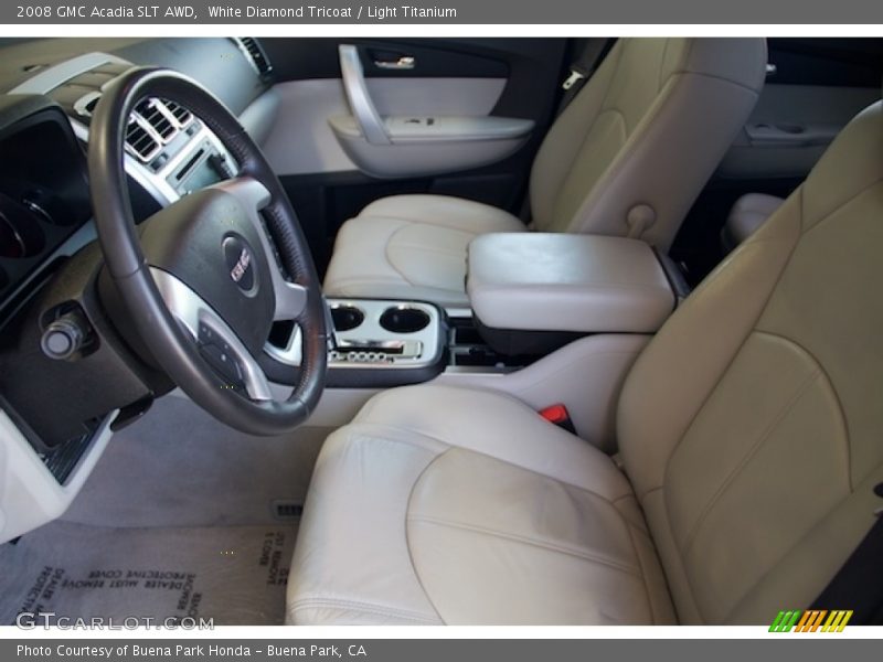 White Diamond Tricoat / Light Titanium 2008 GMC Acadia SLT AWD