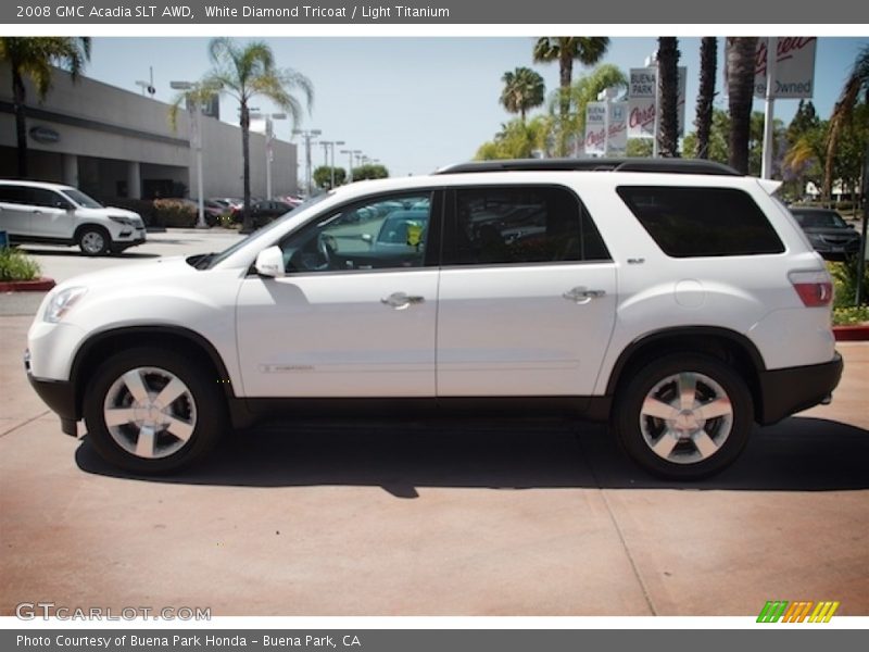 White Diamond Tricoat / Light Titanium 2008 GMC Acadia SLT AWD