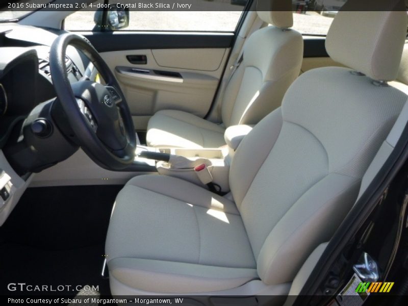 Crystal Black Silica / Ivory 2016 Subaru Impreza 2.0i 4-door