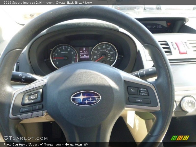 Crystal Black Silica / Ivory 2016 Subaru Impreza 2.0i 4-door