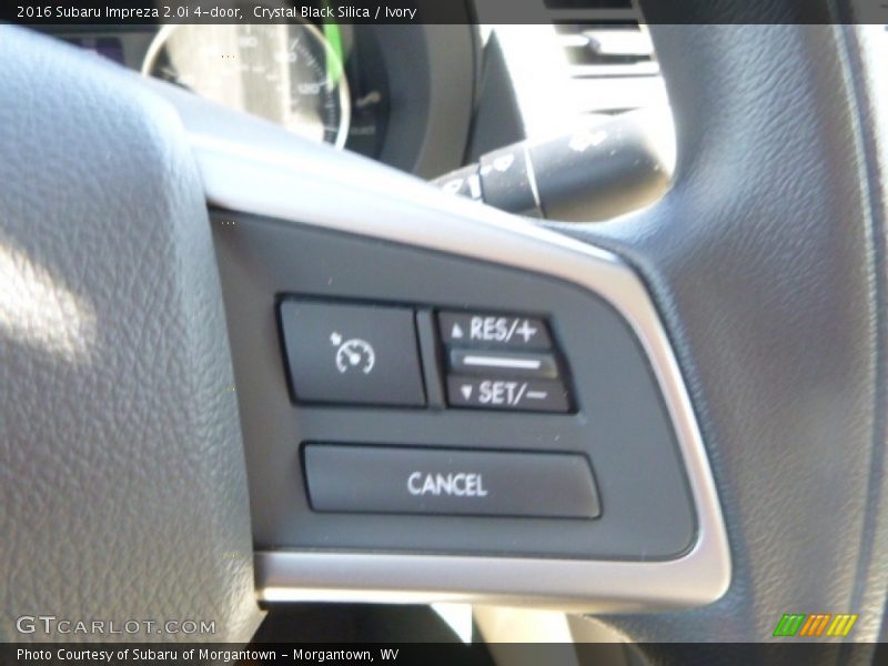 Crystal Black Silica / Ivory 2016 Subaru Impreza 2.0i 4-door